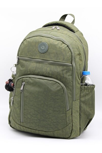 Bevitton Țesătură impermeabilă Culoare kaki Rucsac de școală unisex de dimensiuni mari și geantă de călătorie / 1800