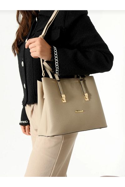 eflanmoda Sanmorris Beige Crossbody Hand and Shoulder Bag