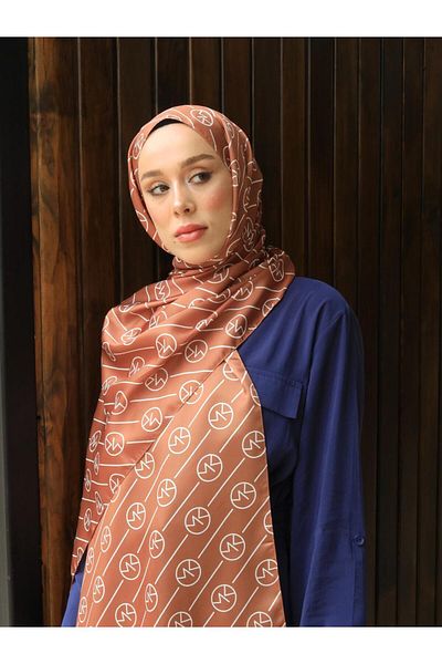 Modakaşmir Mk Patterned Line Silky Shawl