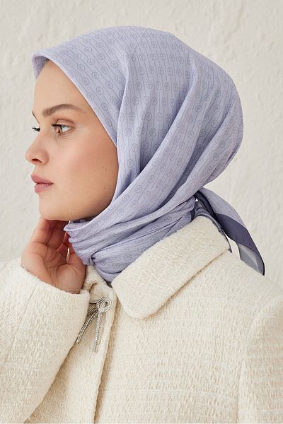 Modakaşmir Linear Circle Mk Cotton Scarf