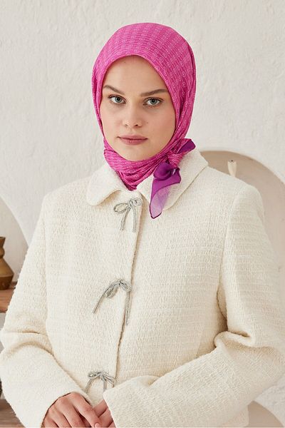 Modakaşmir Linear Circle Mk Cotton Scarf