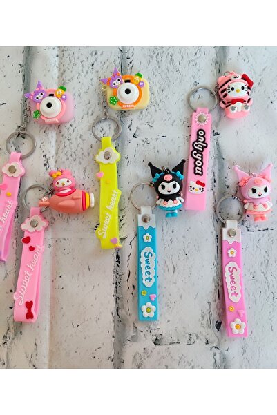 senacacollection كورومي MyMelody HelloKitty سيليكون كيرينغ 3D سيليكون كيرينغ حقيبة زخرفة 1 قطعة