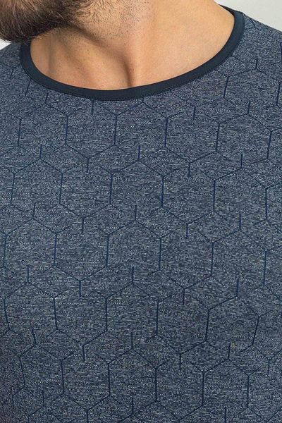Mcr Patterned Slim Fit Crew Neck Men's T-Shirt Navy Blue - 36784.23Y