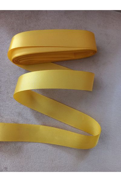 yörük tuhafiye Κίτρινη κορδέλα Grosgrain 10 μέτρων - 3 εκ. μία μπάλα