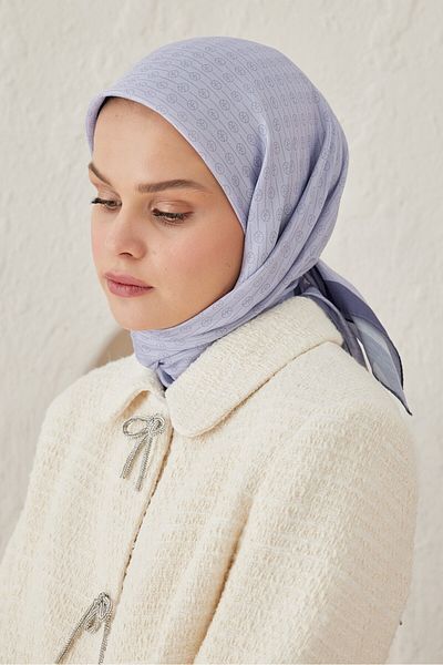 Modakaşmir Linear Circle Mk Cotton Scarf