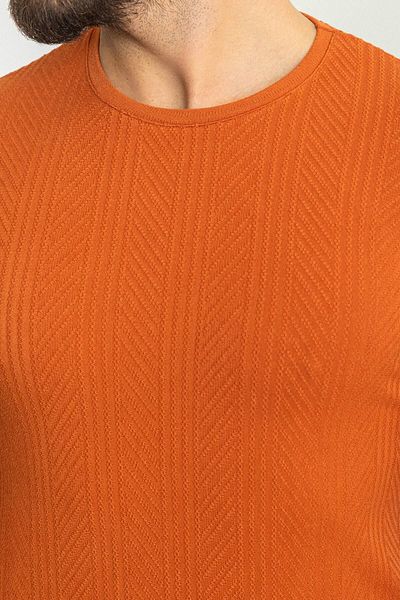Mcr Stripe Patterned Slim Fit Crew Neck Men's T-Shirt Tile - 36791.23Y
