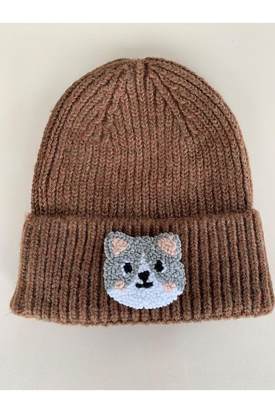 byebruketenci Brown Cat Beret Punch Hat Christmas Gift