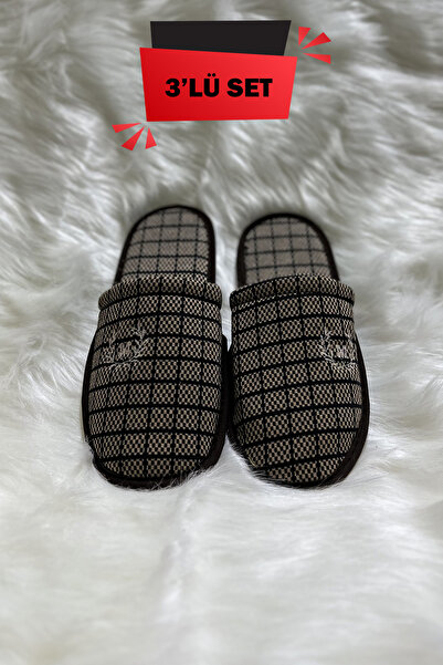 StarStalıa Ofisinizde Rahatlık ve Şıklığı Bir Arada Sunan 3'lü Ofis Terliği Seti - Misafir Terliği - Ev Terliği