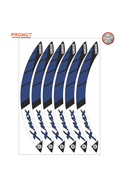 PROMOT YAMAHA X MAX UYUMLU JANT ŞERİDİ Motosiklet Aksesuar Jant Sticker 3