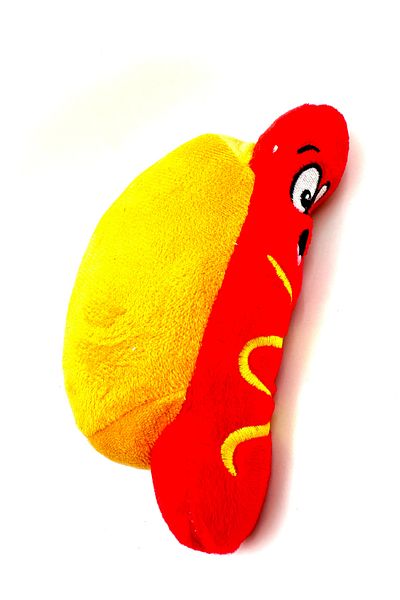 Tasma Market Sausage Shaped Plush Teething Dog Toy with Sound