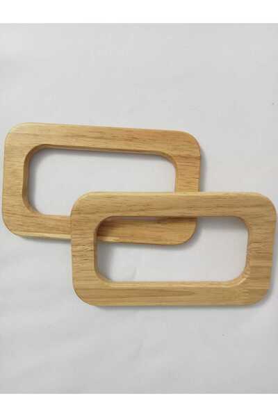 hobi duragı İTHAL AHŞAP  DİKDÖRTGEN ÇANTA SAPI 16*9,5 CM