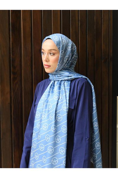 Modakaşmir Mk Patterned Line Silky Shawl