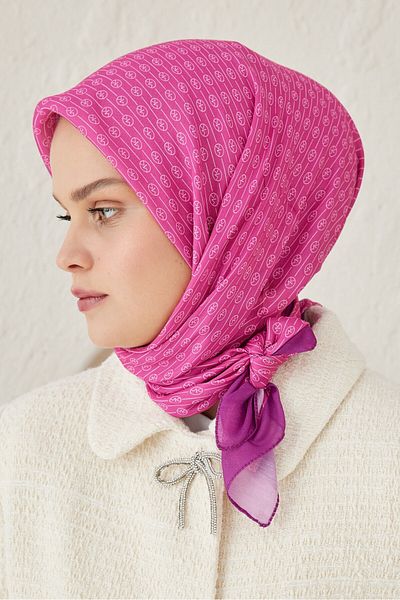 Modakaşmir Linear Circle Mk Cotton Scarf