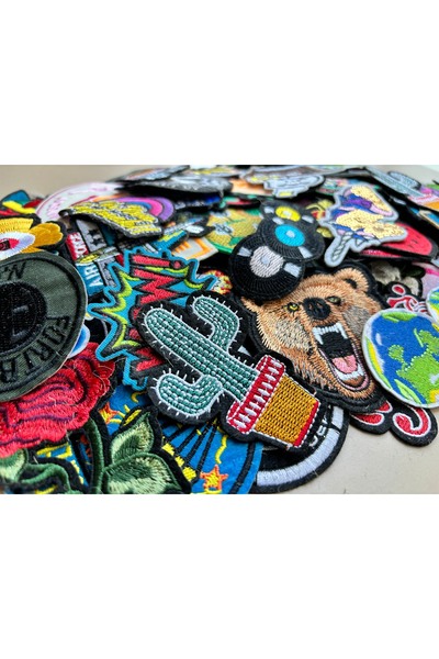 HALFART Karışık Desenli 50'li Ütü ile Yapışan Yama Arma Patch Seti