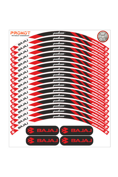MOTOSEPETİM BAJAJ PULSAR NS 200 UYUMLU JANT ŞERİDİ 3