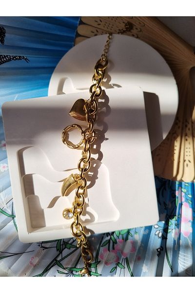 LİLİA Steel Heart Charm Bracelet