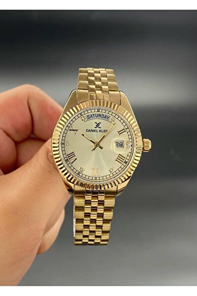 Daniel Klein Kadın Kol Saati Çelik kordon 3 ATM Su Geçirmez Altın Renk