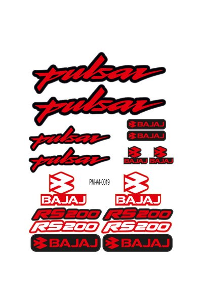 Genel Markalar PULSAR RS200 BAJAJ MOTOSİKLET ÇOKLU STİCKER SETİ 02