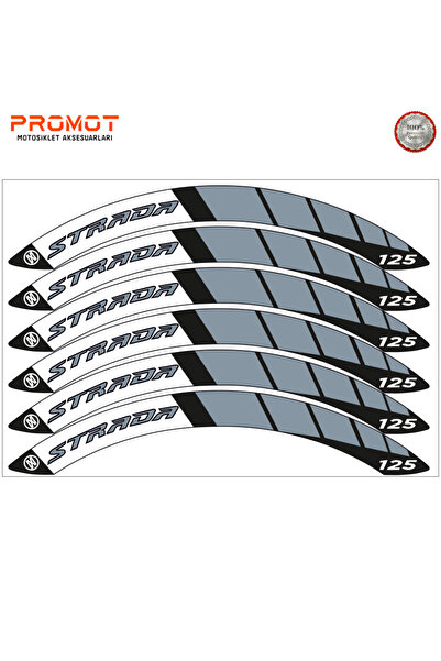 PROMOT MONDİAL STRADA UYUMLU JANT ŞERİDİ Motosiklet Aksesuar Jant Sticker 2