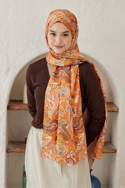 Modakaşmir Moire Patterned Silky Shawl