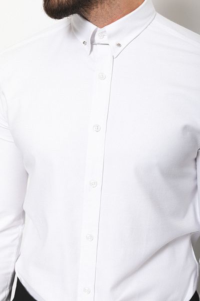 Mcr Patterned Slim Fit Collar Classic Men's Shirt White - 37622.22Y