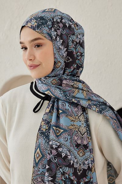Modakaşmir Pleat Patterned Silky Shawl
