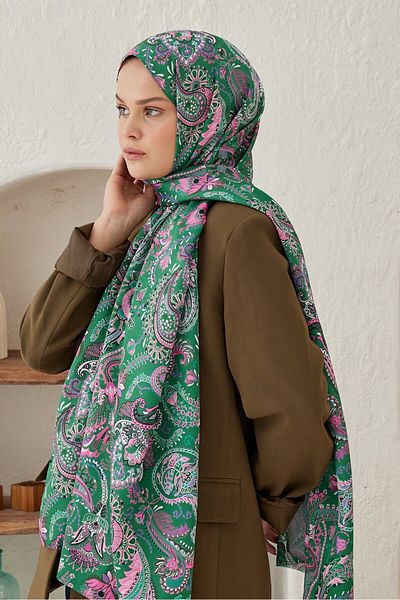 Modakaşmir Moire Patterned Silky Shawl