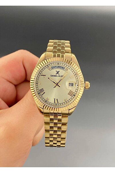 Daniel Klein Kadın Kol Saati Çelik kordon 3 ATM Su Geçirmez Altın Renk