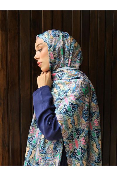 Modakaşmir Cashmere Patterned Silky Shawl