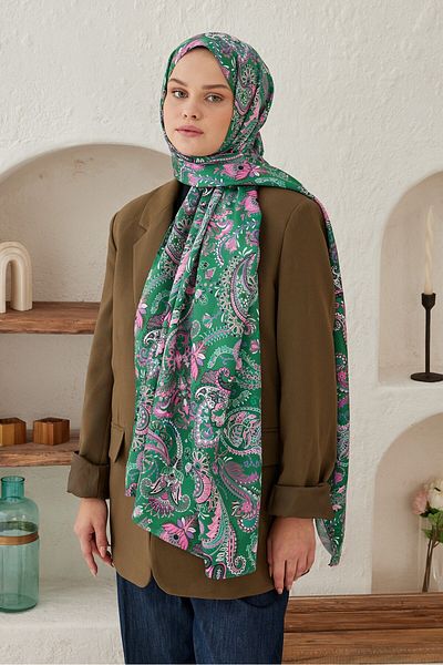 Modakaşmir Moire Patterned Silky Shawl