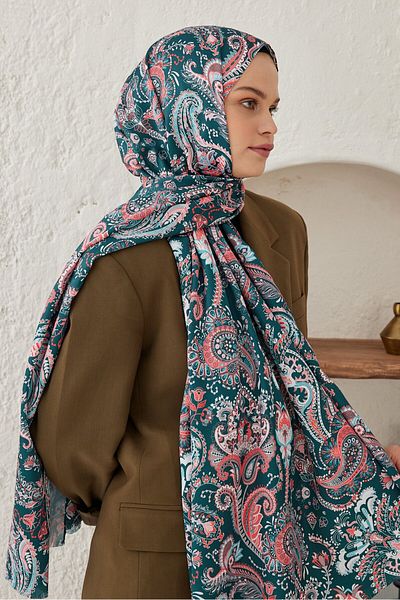 Modakaşmir Moire Patterned Silky Shawl