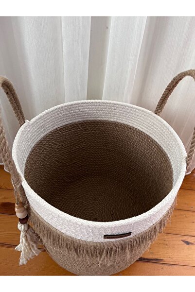 Bohemahomedecor Wicker Jute Basket Flower Pot Organizer Decorative Basket Gift