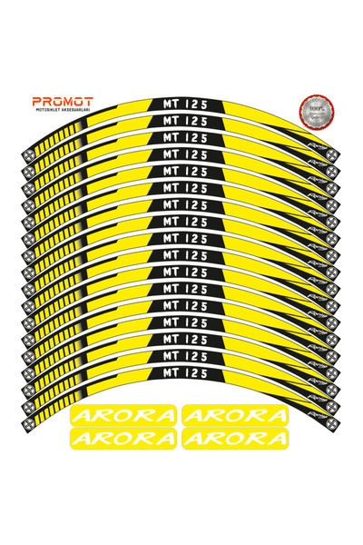 PROMOT ARORA MT 125 UYUMLU JANT ŞERİDİ  Motosiklet Aksesuar Jant Sticker 6