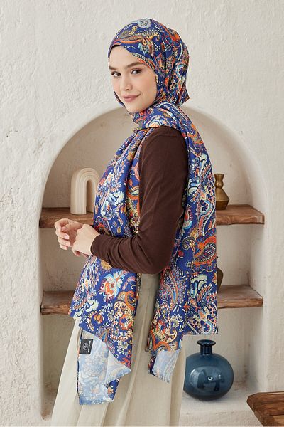 Modakaşmir Moire Patterned Silky Shawl