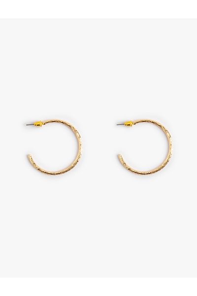Koton Stylish Hoop Earrings with Bead Detail