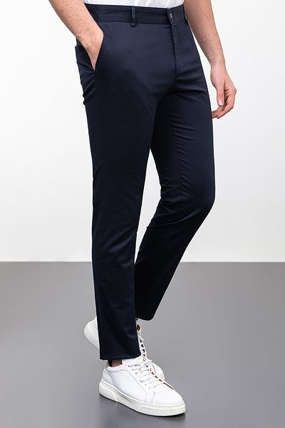 Mcr Straight Super Slim Fit Men's Trousers Navy Blue - 38158.23Y