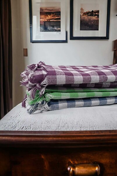 zeyrek tekstil 3'lü Çok Amaçlı Bez Sofra & Piknik Sofrası & Masa Örtüsü Ekose Pötikare Desenli 140 X 140