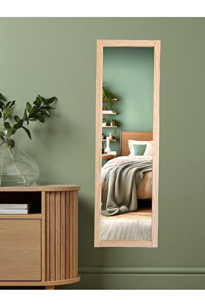 MİRRORSS Beautiful Mirror Ahşap Çerçeve Duvar Hol Antre Ofis Ayna Doğal Ahşap...