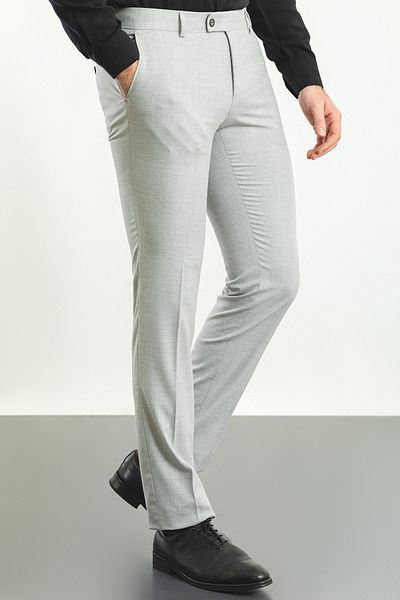 Mcr Patterned Slim Fit Classic Men's Trousers Gray - 38147.23Y