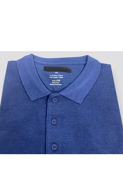 Ercan Pulover tricot Thessaloniki cu guler polo supradimensionat pentru bărbați 2142