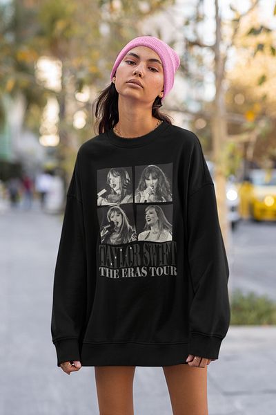 SEVBANO Hanorac oversize unisex cu imprimeu Taylor Swift The Eras Tour