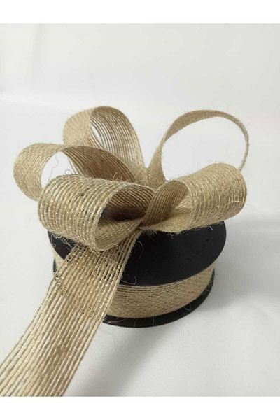 hobi duragı 2.5 cm Wicky Jute Ribbon Strip-10 Meters