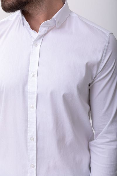 Mcr Patterned Slim Fit Classic Men's Shirt White - 37922.19Y