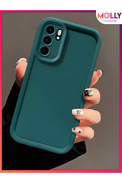 Molly Pine Green Edges Thick Pan Silicone Case for Oppo A16