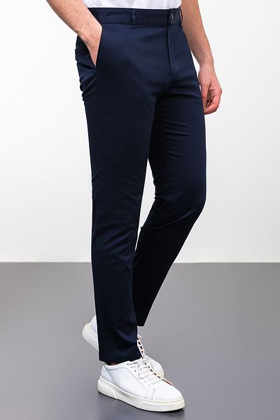 Mcr Straight Super Slim Fit Men's Trousers Navy Blue - 38168.23Y