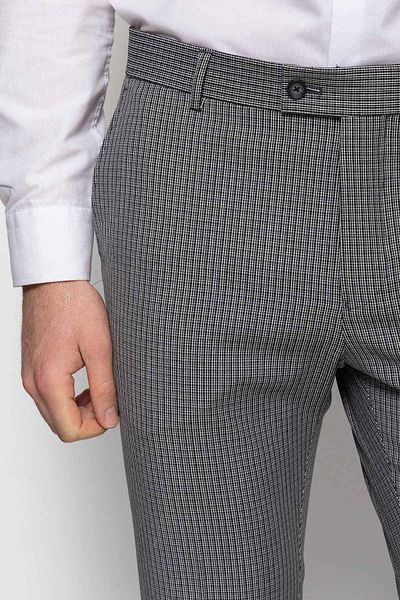 Mcr Checkered Super Slim Fit Men's Trousers Black - 38062.22Y