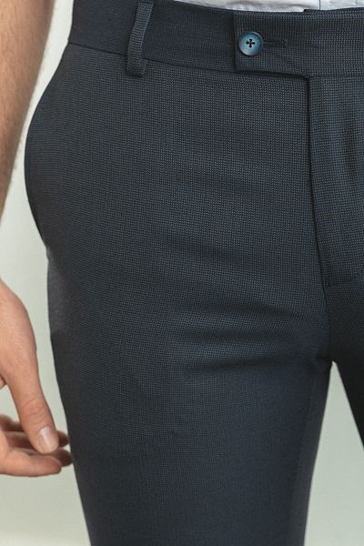 Mcr Patterned Slim Fit Classic Men's Trousers Black - 38142.23Y