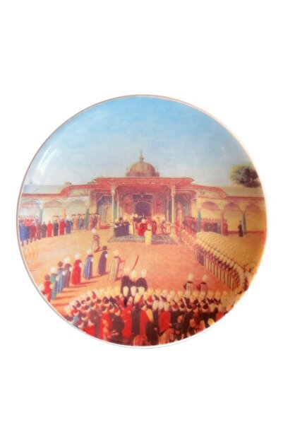 onyyapim لوحة حائط صغيرة من البورسلين مزخرفة بمجسمات ذات طابع طقوسي من العصر العثماني