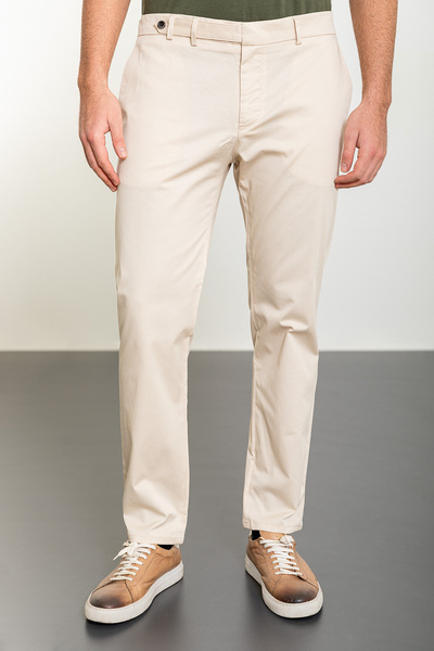 Mcr Прямі чоловічі штани Super Slim Fit з поясом, бежеві - 38238.24Y