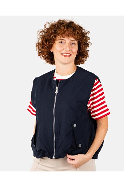 Portakal Esintisi Жіночий жилет із застібкою-блискавкою та кишенями на кнопках